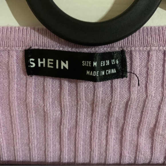 Shein lilac cropped long sleeve top - Picture 4 of 5